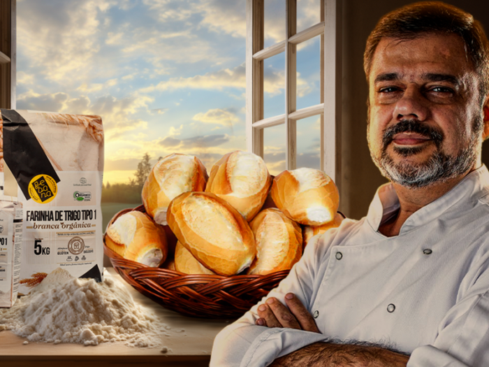 Pão Francês com Farinha de Trigo Branca Gebana por Marcelo Horta
